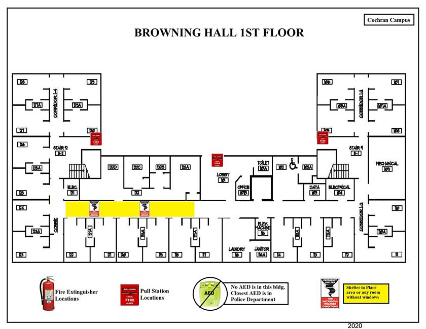 Browning Hall 1st Safety Diagram